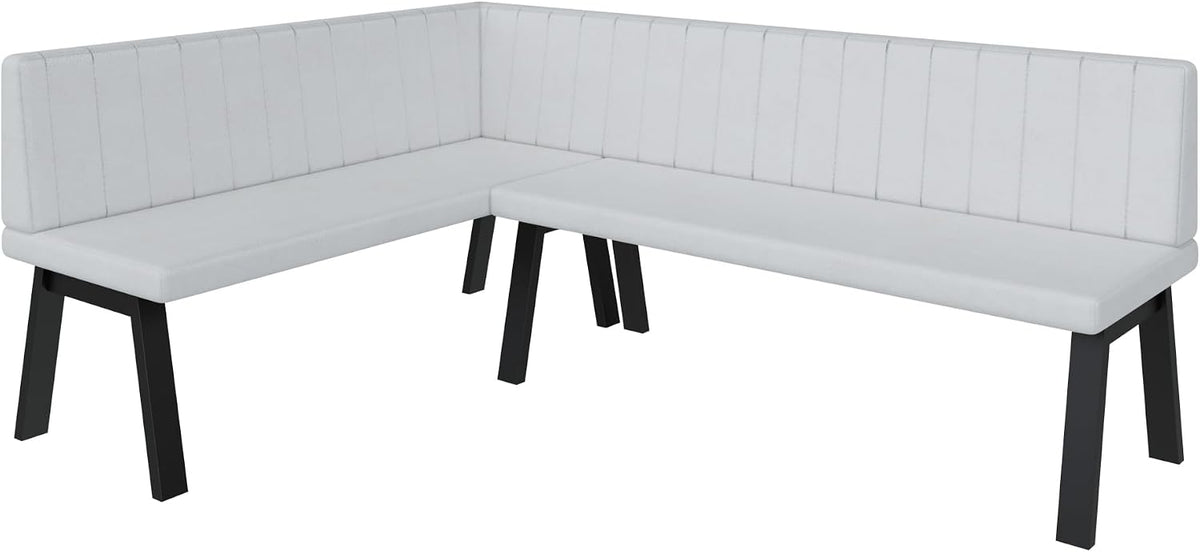 Ławki, FURNISTAR, Szary/Biały, metal