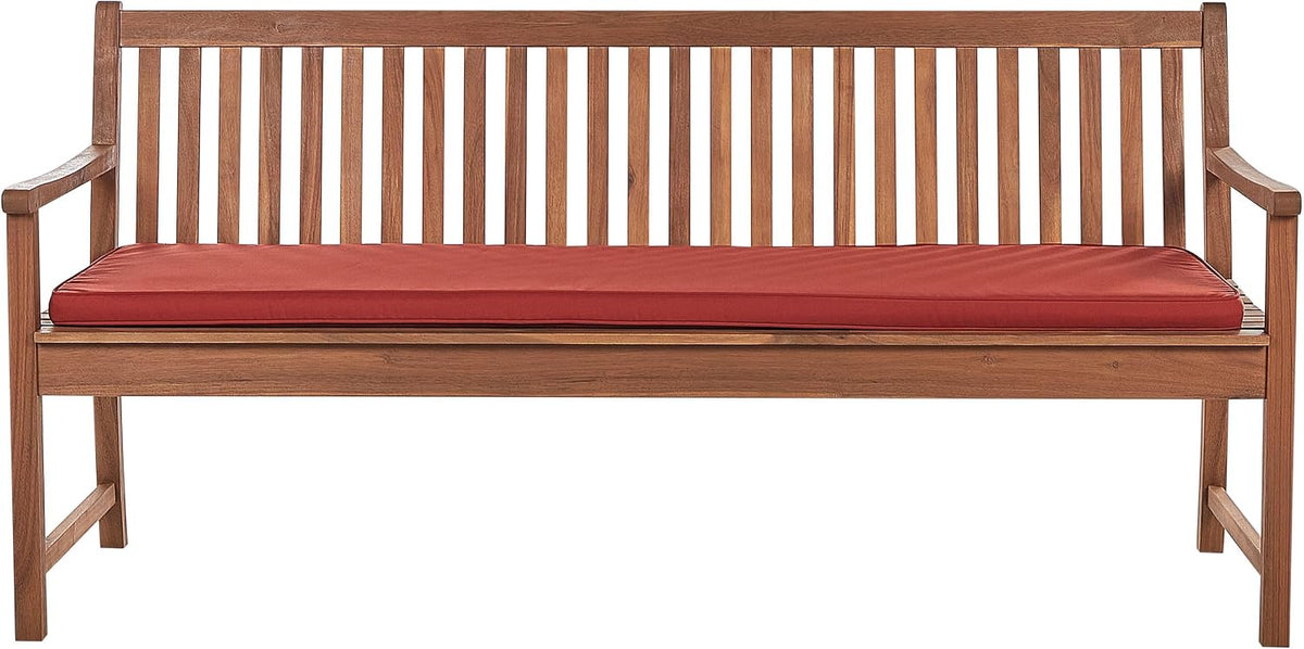 Ławka, Beliani, 180 cm, Czerwony, 3 osobowa