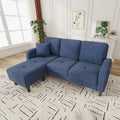 Sofa narożna, Luscriate, 166 x 118 x 77 cm, Niebieski, sztruks, 3-osobowa, modułowa konstrukcja