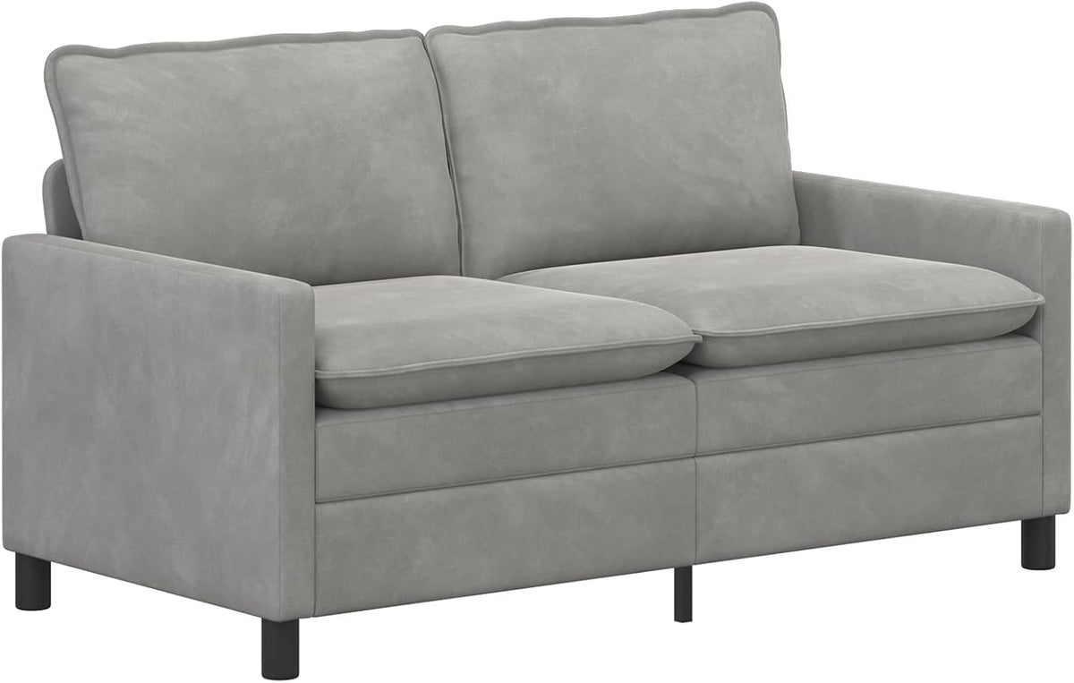 Sofa, vidaXL, 156 x 81 x 87,5 cm, Szary, aksamit, 2-osobowa