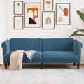 RMIHSJG, Sofa, 203 x 77 x 74 cm, Biały/Niebieski, lite drewno, 3-osobowa