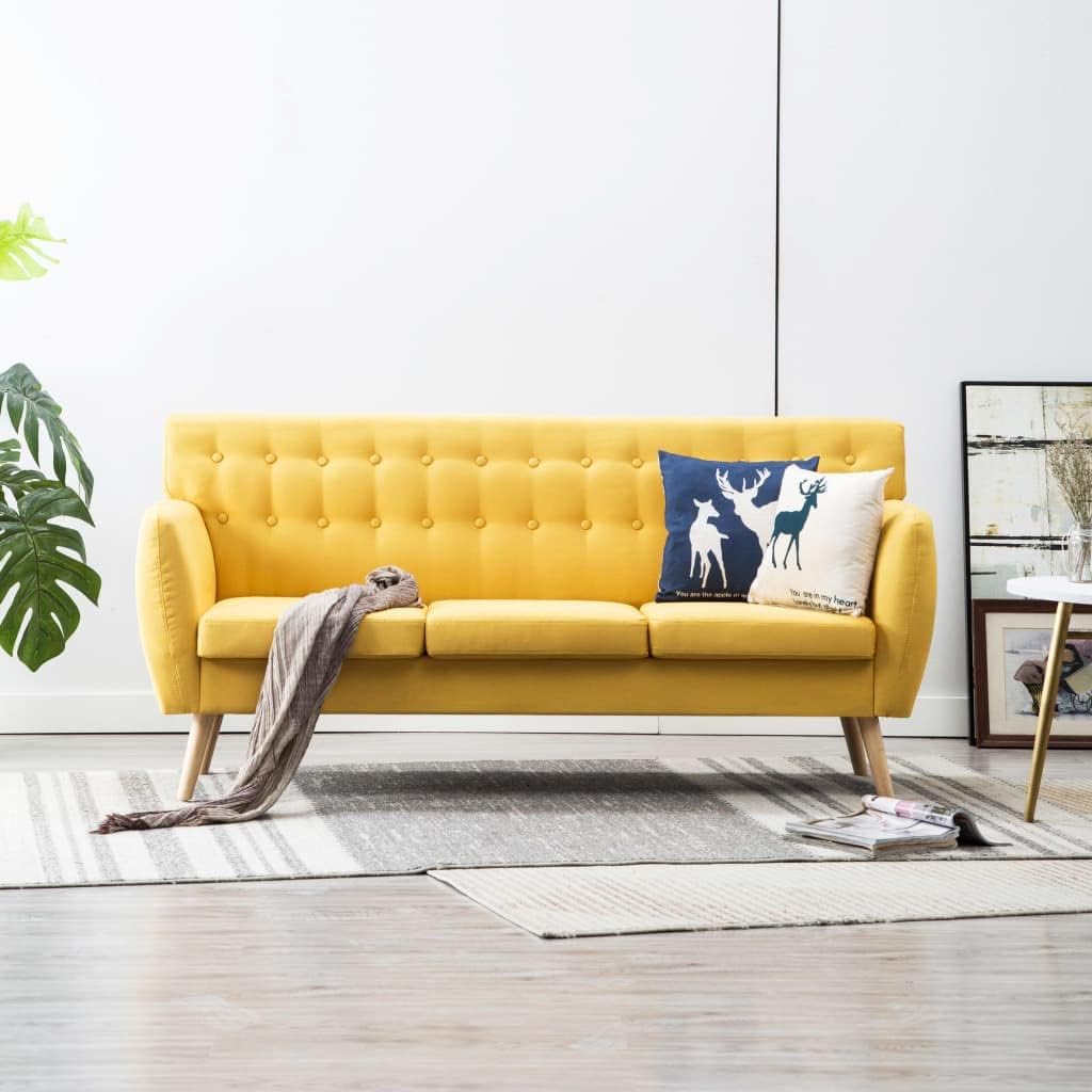 Sofa, RMIHSJG, 172 x 70 x 82 cm, Żółty, MDF, 3-osobowa