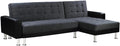 Sofa narożna, Habitat et Jardin, 147 x 82 cm, Czarny/Szary