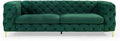 Sofa, Casa Padrino, 240 x 97 x 73 cm, Zielony/Złoty, metal