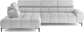 Sofa rozkładana, DomiMeble, 177 x 270 x 99 cm, Srebrny, 3-osobowa, funkcja spania