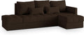 Sofa rozkładana, Masseno, 130x200 cm, Brązowy, płyta wiórowa, funkcja spania, miejsce do przechowywania
