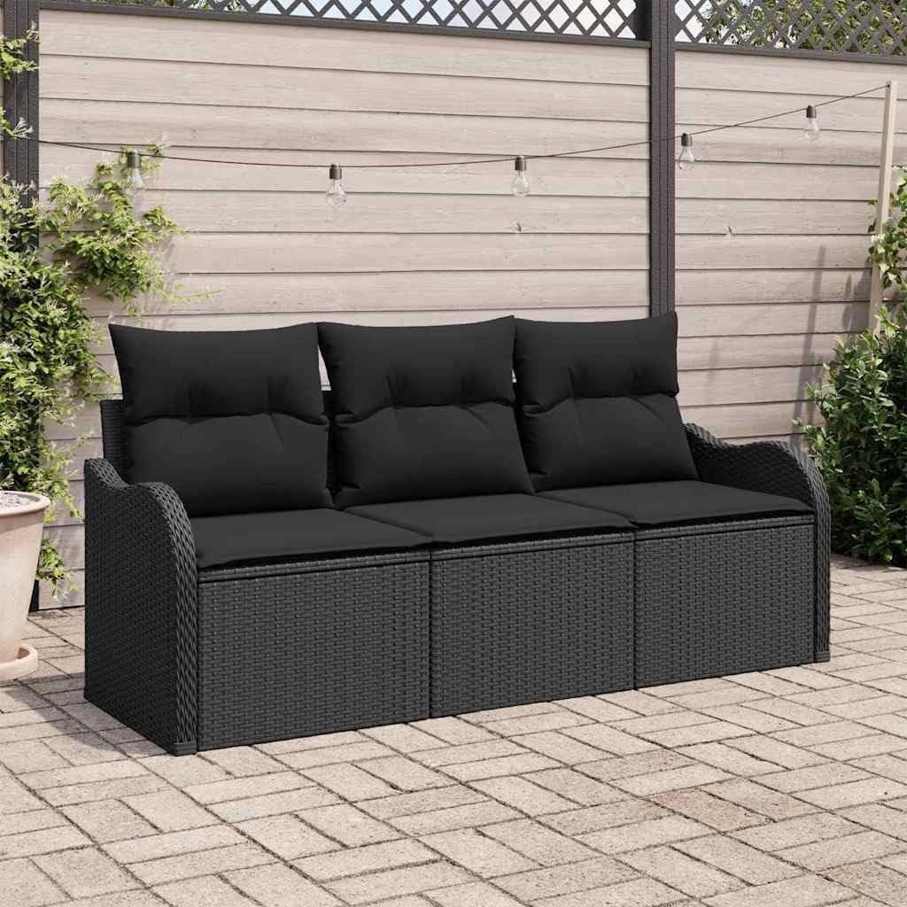 Sofa, Kaloriko, 69 cm, Czarny, polirattan, modułowa konstrukcja, ochrona UV