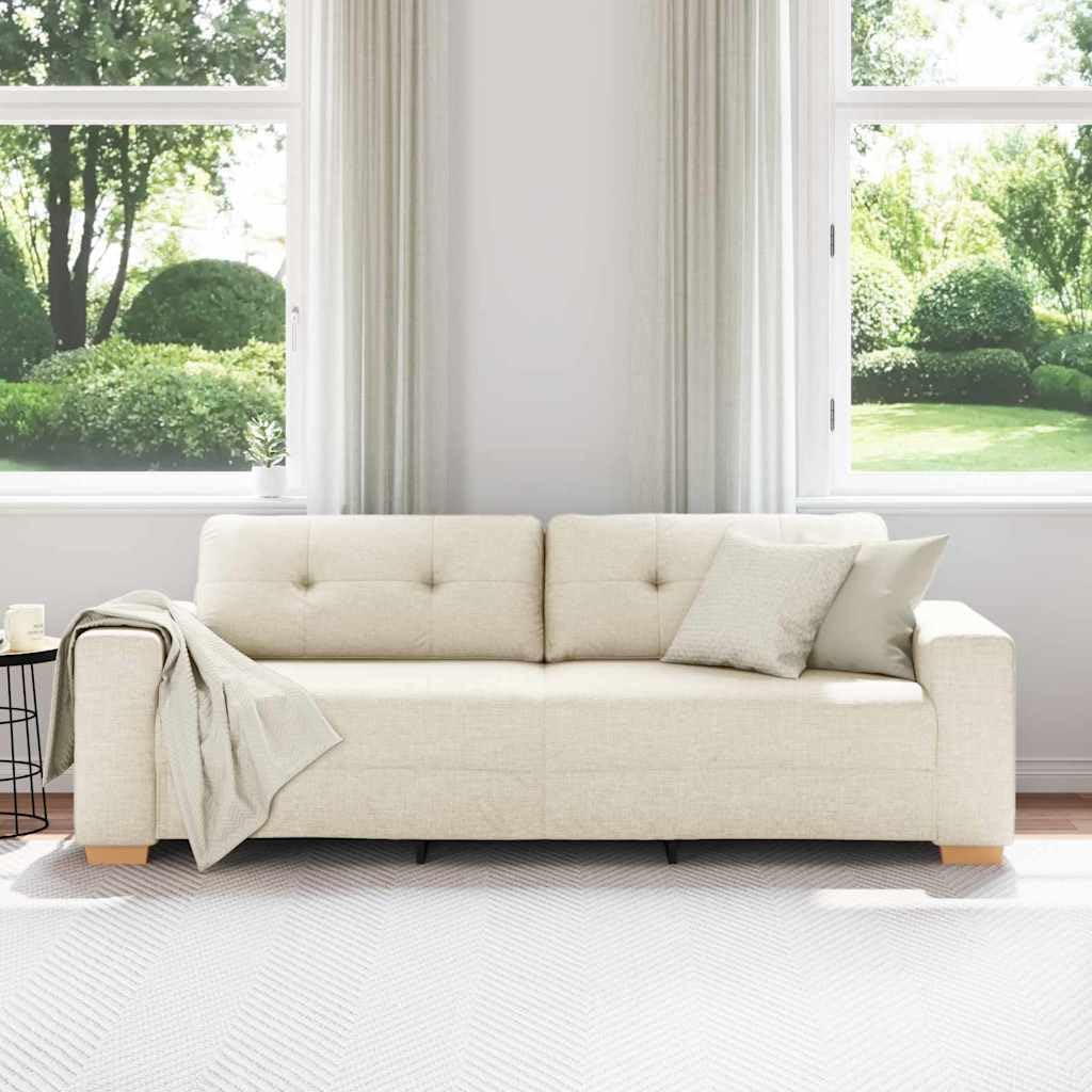 FWIKDUN, Sofa, 180 cm, Beżowy, metal, 3-osobowa