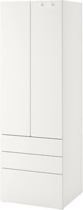 Szafa do sypialni, Ikea, 60x42x181 cm, Biały, 3 szuflad