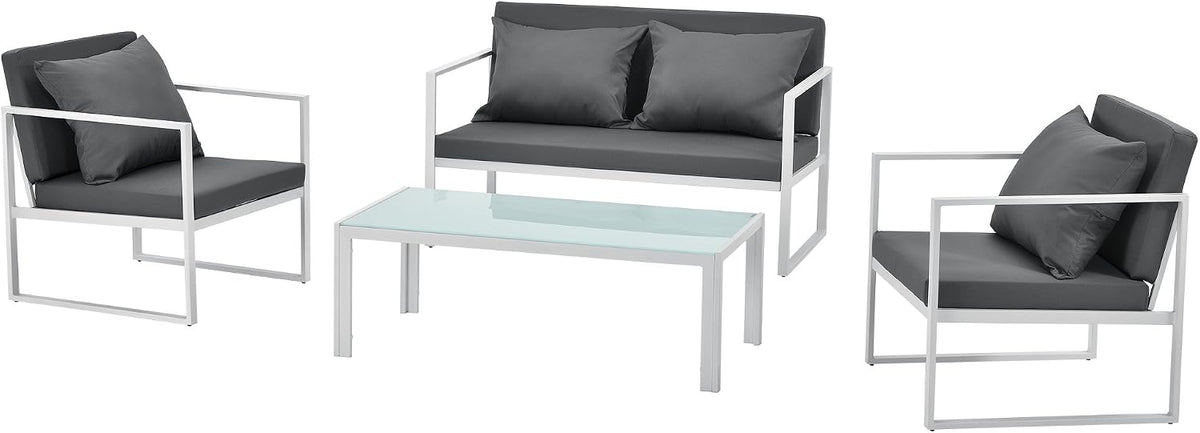Sofa, casa.pro, 70 x 60 x 60 cm, Biały/Szary