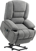 HOMCOM, Fotel, 102 W, 190 cm, Szary/Czarny, pilot zdalnego sterowania